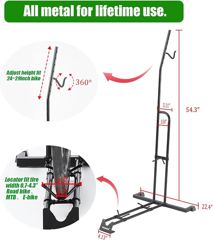 Bike Stand,Vertical Bike Rack For Indoor Bike Storage,Upright Bicycle Stand Floor. (StyleA-1pack)