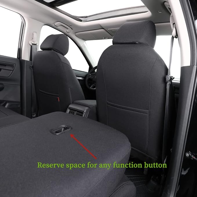 coverdream Custom Seat Covers Compatible with Select Honda CRV 2015 2016 Models (Black,Full Set)