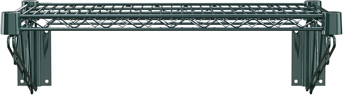14" x 24" Green Epoxy Wire Wall Mount Shelf
