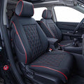 EKR Sportage Seat Covers Custom Fit for KIA Sportage EX,X-Line,SX,SX Prestige,X-pro,X-pro Prestige 2023 2024 2025 2026 Leather Car Seat Cover Full Set - Faux Leather (Black with Red Piping)