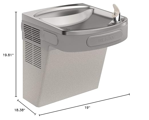 Elkay EZS8L Wall Mount ADA Cooler Non-filtered Refrigerated Light Gray Granite