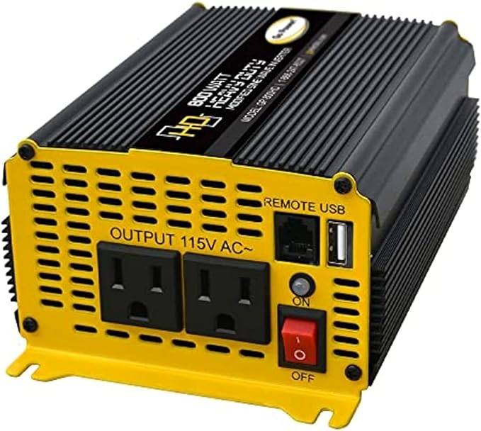Go Power 80175 GP-800HD 800 Watt Heavy-Duty Modified Sine Wave Inverter, Black