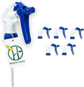 Spray Bottle Nozzle Replacement, Bottle Tops Only - Sprayer Nozzle Triggers for Heavy Duty, Commercial, Home Cleaning Solutions - Fits 8,16,24,32 oz Plastic & Glass Bottles, Blue 6 pack