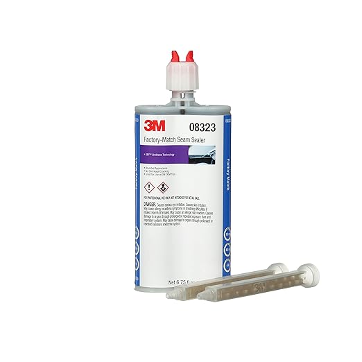 3M Factory-Match Seam Sealer, 08323, Black Color, Two-Part, Medium/High Viscosity Urethane, 200 mL/6.75 fl oz Cartridge