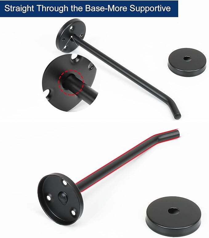 NearMoon Coat Hooks, Wall Hooks for Hanging Hat Hurse Robe, 304 Stainless Steel Heavy Duty Towel Hangers for Bathroom Livingroom Hotel Kitchen Garage, 6 Pack (8 Inch, Matte Black)