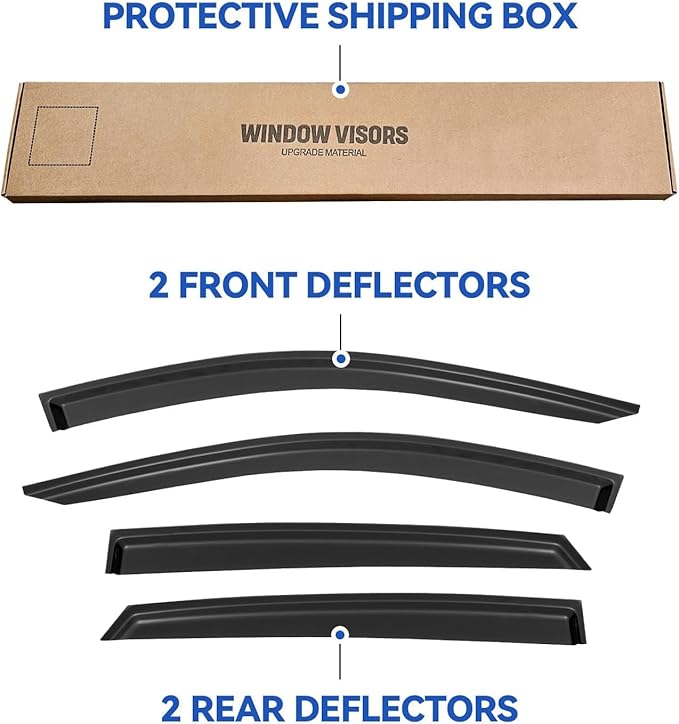 Window Visors Rain Guards for 2018-2023 Honda Accord, Out-Channel Window Vent Wind Deflectors Visors Shades for 18-23 Accord 19 20 21 22