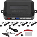 Motoforti Universal Car Auto Vehicle Reverse Backup Radar System Reverse Parking Sensors Alarm Buzzer Reminder Distance Detection Black 4Parking Sensors