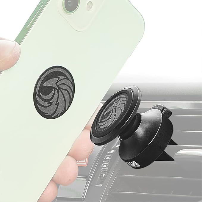 New 2025 Magnetic Cell Phone Holder for Car Vent【 All-Metal 】- for Any Smartphone (iPhone, Android, GPS) | Stylish All-Metal One-Hand & One-Sec Phone Mount for Car, +100 to Safeness & Comfort