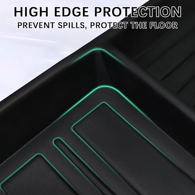 Fit 2022-2024 Kia EV6 Cargo Liners - Trunk Mat with Backrest Mats, All-Weather Guard Rubber Accessories