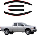 in Channel Window Visor Compatible with Dodge 02-08 Ram 1500 03-09 Ram 2500/3500 Quad Cab Sun Rain Guard Wind Deflector 194623