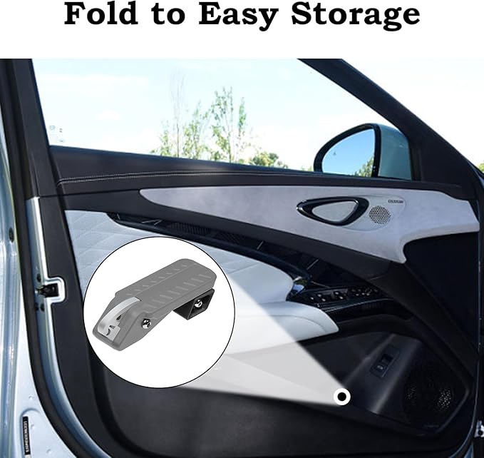 COWVIE Foldable Car Door Step Stand Pedal - Access to Vehicle's Roof Stand Pedal for Most SUV Truck Jeep, Max Load 400 Lbs