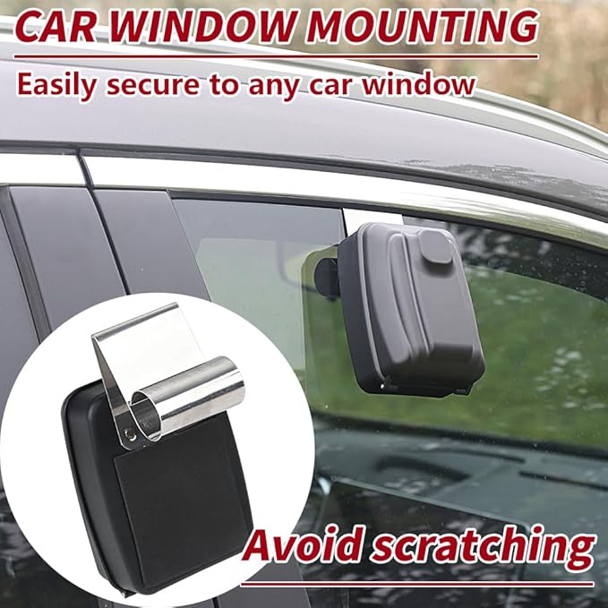 Car Window Punch Button Lock Box, Black Portable Car Key Lock Box, Sturdy Waterproof Large Capacity Lock Box for Turo, Ride Share, GetAround Anti-theft devices for vehicles