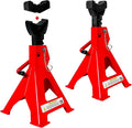 Jack Stands 3 Ton (6,600 LBs), 11.22"-16.54" Adjustable with Double Pin Locking for Reinforced Safety. Car Jack Stand with Extra Rubber Pads for Trucks, Home,Garage,Lifting,1 Pair Red