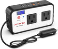 200W Car Power Inverter, DC 12V to 110V AC Car Plug Adapter with 20W USB-C & 18W USB-A Dual AC Outlet, PD/QC Fast Car Charger for Laptop, Vehicles, Road Trip Essentials, White