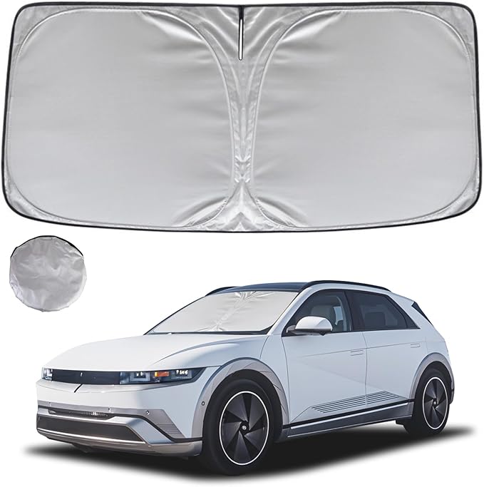 KAYZT Windshield Sun Shade for 2022-2025 Hyun-dai Ioniq 5 Foldable Sunshade Front Window Custom Fit Car Accessories