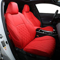 EKR Accord Car Seat Covers for Honda Accord 2023 2024 2025 LX(Rear Row W/Solid Backrest) Leather Car Seat Covers,Waterproof Car Seat Protectors,Trucks Seat Covers Full Set(Red)