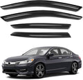 Rain Guards for Car Windows, Tape-On Window Visors Rain Guards Fit for Honda Accord 2013-2017, Window Deflectors, Vent Visors for Honda Car Accessories, 4 Pieces