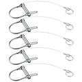 5Pcs Trailer Coupler Pin 5/16x 1-3/4（WxL） Prevents Loss Trailer Hitch Locking Pin with Plastic Coating Tether Steel Quick Release Ring for Shaft Trailer Tongue