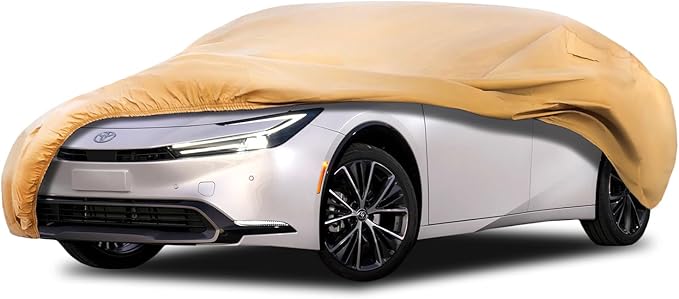 Heavy Duty Outdoor Car Cover Custom Fit for Toyota Prius,Windproof All Weather Waterproof Sun Rain UV Dust Snow Protection Outdoor Car Covers