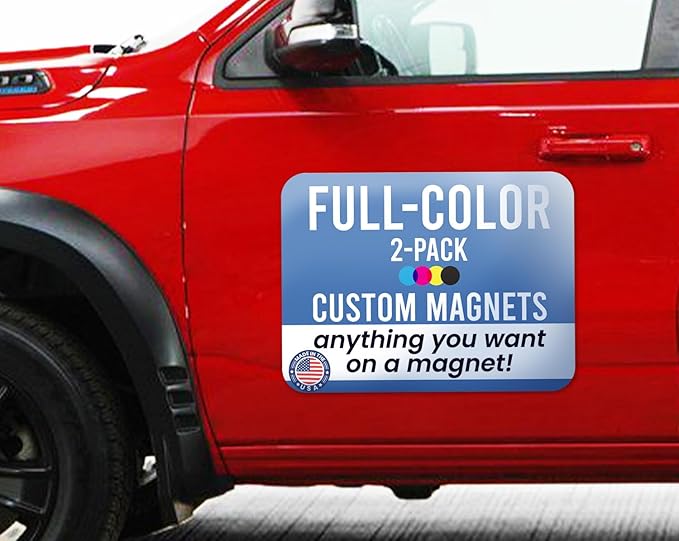 Magnet Me Up Customizable and Personalized Automotive Magnet Decals (18”x24” Rectangle)