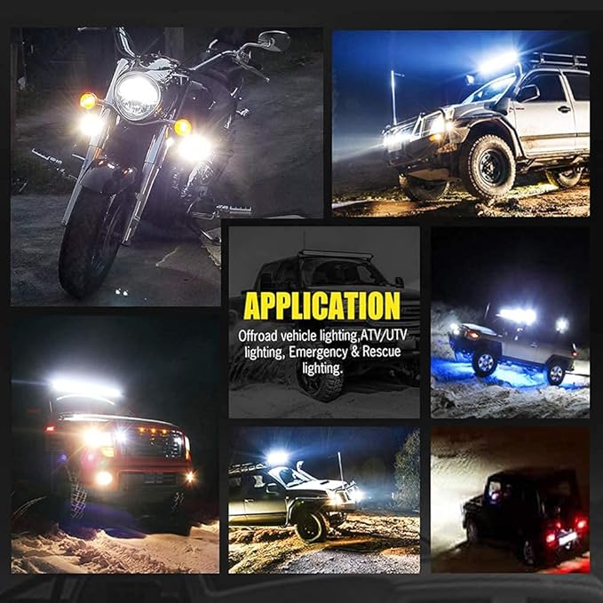 Motorcycle Fog Lights, 2'' Inch 27W Spot Mini Cube Work Driving Pod Lights for Offroad Trucks ATV UTV SUV 4x4 Pick Up Car Boat