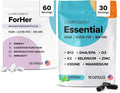 Complement ForHer & Essential Vegan Multivitamin Bundle – 30-Day Women’s Wellness Support with Omega 3, B12, D3, Iron, Folate & More – Energy, Immunity & Hormonal Balance