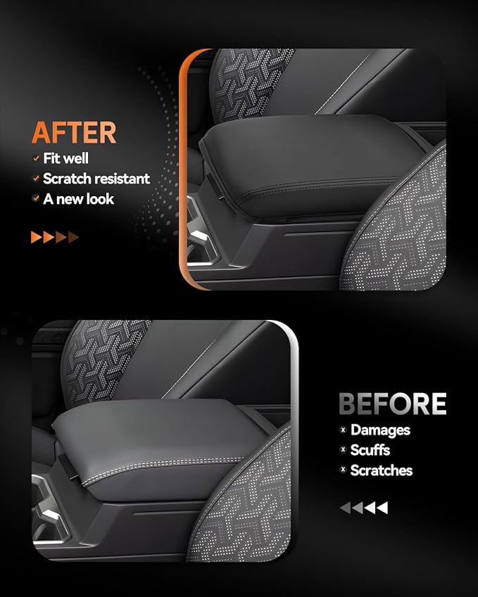CDEFG for 2024 2025 Toyota Tacoma Center Console Cover Armrest Box Cover for Tacoma (SR, SR5, TRD PreRunner, TRD Sport, TRD Off-Road, Limited) Accessories Console Arm Rest Protector