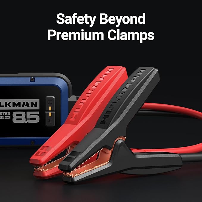 Hulkman Alpha85,Cobalt Blue, 2000A 74Wh Smart Jump Starter, 12V Portable Car Battery Booster with 3.3" Display, USB-C Power Pack,Includes 65W Wall Charger,Jumper Cables for up to 8.5L Gas/6.0L Diesel