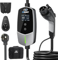Level 2 EV Charger 40Amp, 240V 9.6KW Portable Electric Vehicle Charging Stations with NEMA 14-50P, 25FT Cable Adjustable Current/Timing Delay Home Electric Car Charger for J1772 BEVs/PHEVs