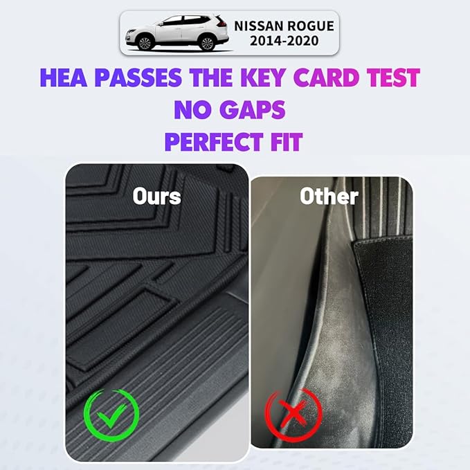 Fit for Nissan Rogue 2020-2014 Floor Mats Cargo Liners, All-Weather Rear Trunk Mat Rear Seat Back Cargo Cover Protector Fit for 2014 2015 2016 2017 2018 2019 2020 Nissan Rogue Accessories