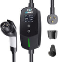 Level 2 EV Charger 24Amp 240V - NEMA 14-30P Charging Station, 25FT Cable for Home/Garage, J1772 Electric Vehicles & Adjustable Current (10-24A) (for J1772(Non-Tesla Evs), NEMA 10-30 Plug)