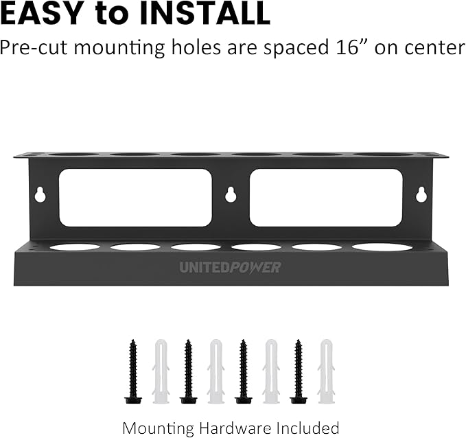 UNITEDPOWER Caulking Gun Holder, Wall Mount Hand Caulking Gun Storage Rack, Organizer for Workshop, Shop, Garage