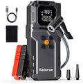 Jump Starter with Air Compressor, 4000A Jump Starter Battery Pack with 150PSI Tire Inflator, Portable Air Compressor, 12V Jump Starter for 9.0L Gas 7.0L Diesel Engines, Jumper Cables, Flashlight