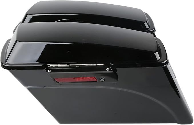 XFMT Motorcycle Saddlebags Vivid Black Hard Saddle Bags Trunk W/Black Latches For Harley Touring Road King Street Glide Road Glide Electra Glide Ultra Classic 1994-2013