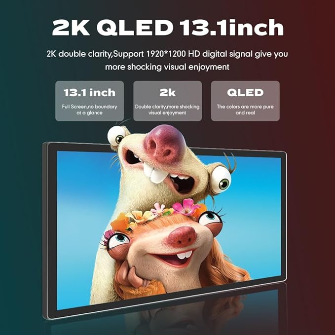 Kunfine Car CarPlay Android Auto Navigation Stereo GPS Radio Reverse Camera Display 13.1" QLED Touchscreen Headunit Tablet Pad Media Player For Peugeot 301 13-22, if Applicable Octa Core 4G+64G Silver