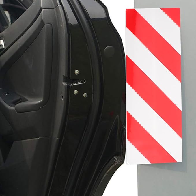 VOSAREA 4pcs Reflective Foam Wall Protector for Garage Poles Corner Guard Padding for Parking Garages Wall Guards to Protect Walls