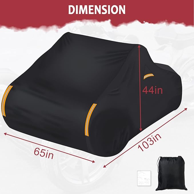 StarknightMT Ryker Cover, Full Cover Compatible with Can-Am Ryker 900 600 Sport Rally Edition All-Weather PU Waterproof Cover for Indoor Outdoor Snow Rain Dust Sun Protection Accessories Vent