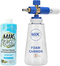 MJJC Foam Cannon S V3.0 (Thicker Snow Foam Technology) with 1/4 Inch Quick Connector for Pressure Washer Foam Soap(20 fl oz) Kit