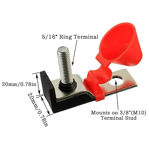 MRBF Terminal Fuse Block 75 AMP Marine Rated Battery Fuse 58V DC Max IP66 Waterproof Fuse Holder 75A