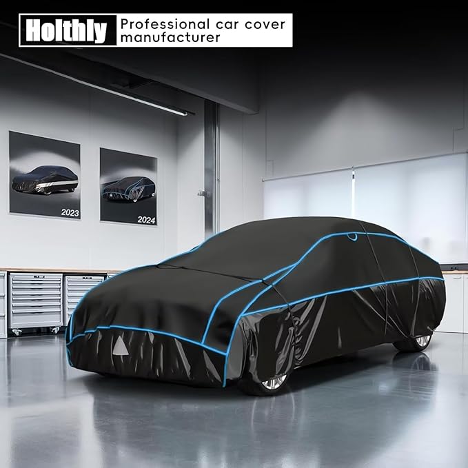 Hail Protector Car Cover, Outdoor Anti Hail Car Covers Thick Multi-Layered EVA, Hail Proof Car Cover Waterproof All Weather, Hail Protection Padded Fit Sedan/Coupe (Length 194 to 208 inch