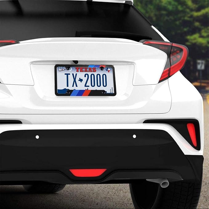 2 Pieces Tricolor License Plate Frames for Men and Women, Decorative Car Accessories (Frame B)