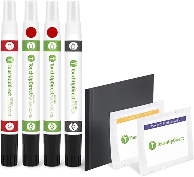 TouchUpDirect 3U5 Supersonic Red Tricoat for Toyota Exact Match Touch Up Paint Combo - Platinum Package