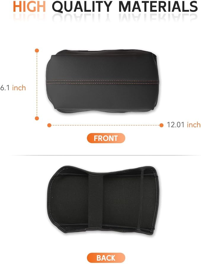 CDEFG for Ford Mustang 2024-2025 Center Console Cover Armrest Box Cover for Mustang 2024 2025 Accessories Console Arm Rest Protector Thickened Orange Line