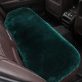 Fluffy Genuine Australia Sheepskin Car Back Seat Cover for Auto Rear Interior Accessories Seat Cushion with Soft Fuzzy Wool Natural Fur Non-Slip (Alpine Green, Back)