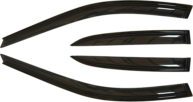 4pcs Outside Mount Style Sun Rain Guard Durable Side Window Wind Deflectors Dark Smoke Vent Window Visors Compatible with Toyota 1997-2001 Camry