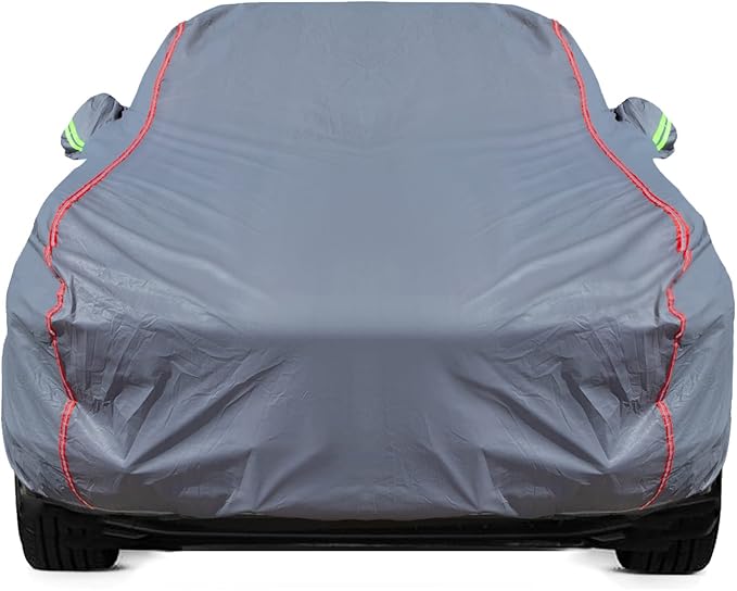Breathable New Material, Waterproof Car Cover, Locks and Zipper Doors, Sunscreen Waterproof UV Prevention Snowproof Wind and Windproof,Suitable for Indoor Outdoor,for Sedan (197" to 208") C4