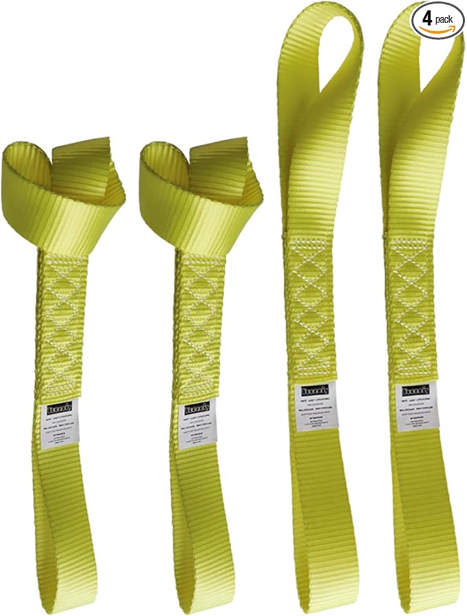 Soft Loop Tie Down Straps (4PK) Heavy Duty Motorcycle Tie Down Straps Loop Straps 1.5” x 18” x 10,000 LBS for ATV, UTV Trailer