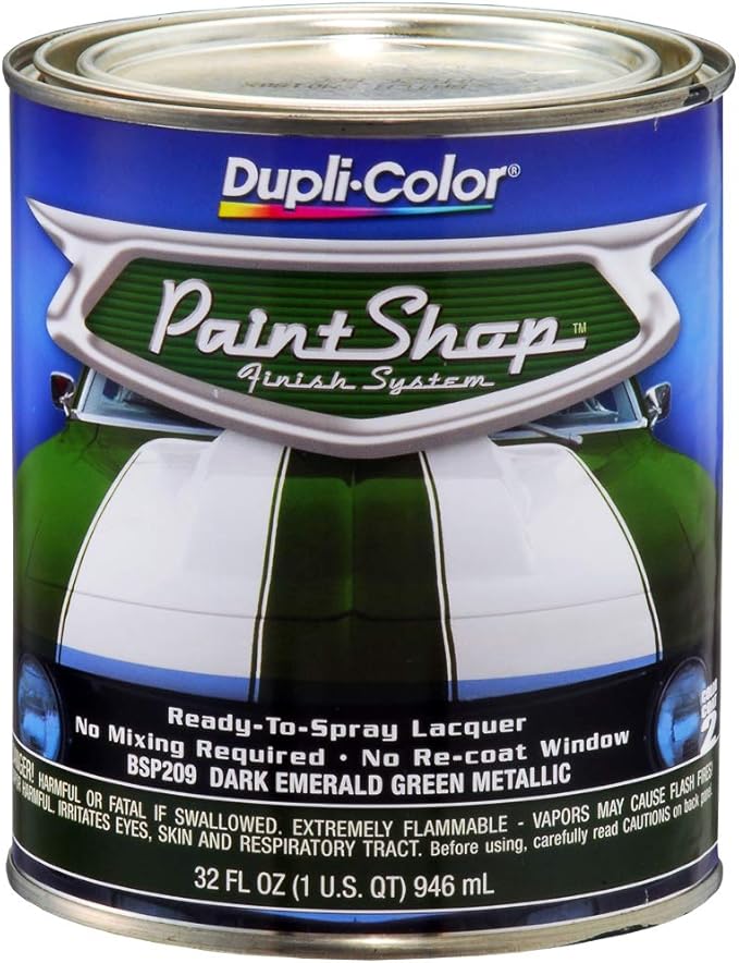 Dupli-Color (BSP209-2 PK 'Paint Shop' Dark Emerald Green Metallic Finish System Base Coat - 1 Quart, (Case of 2)