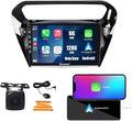 Kunfine Car CarPlay Android Auto Navigation Stereo GPS Radio Reverse Camera Display 9" IPS Touchscreen Headunit Tablet Media Player for Peugeot 301 13-22, if Applicable Octa Core 6G+128G Gloss Black