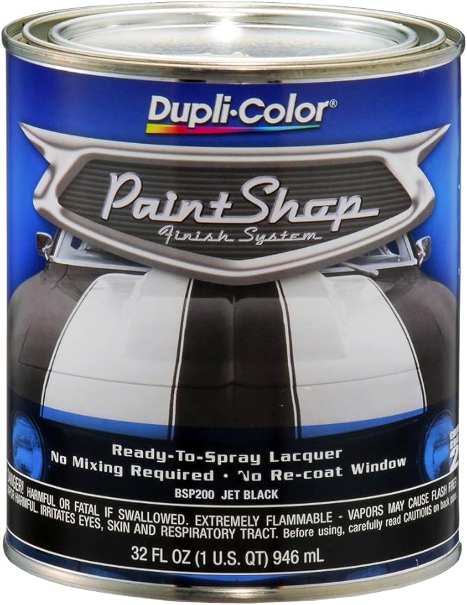 Dupli-Color (BSP200-2 PK 'Paint Shop' Jet Black Finish System Base Coat - 1 Quart, (Case of 2)